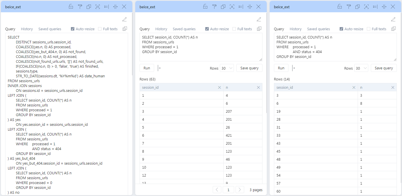 Construct and comprehend complex database queries step by step and side by side